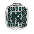 Carolines Treasures Letter K Football Green and White Compact Mirror CJ1071-KSCM